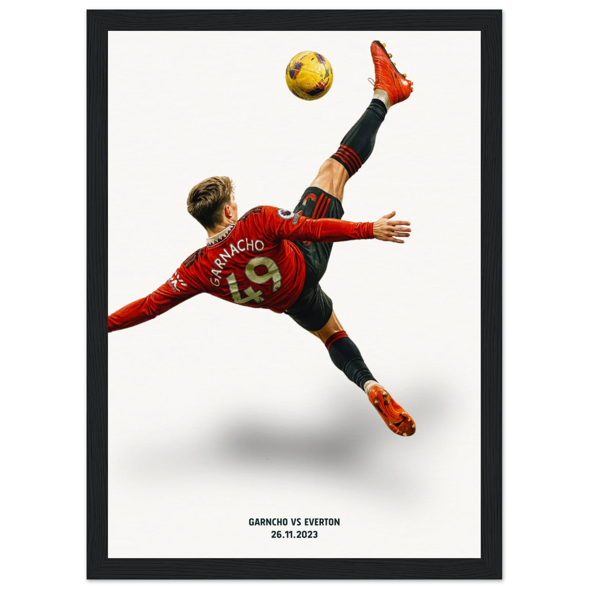 Alejandro Garnacho Bicycle Kick Poster – Manchester United vs Everton 2023