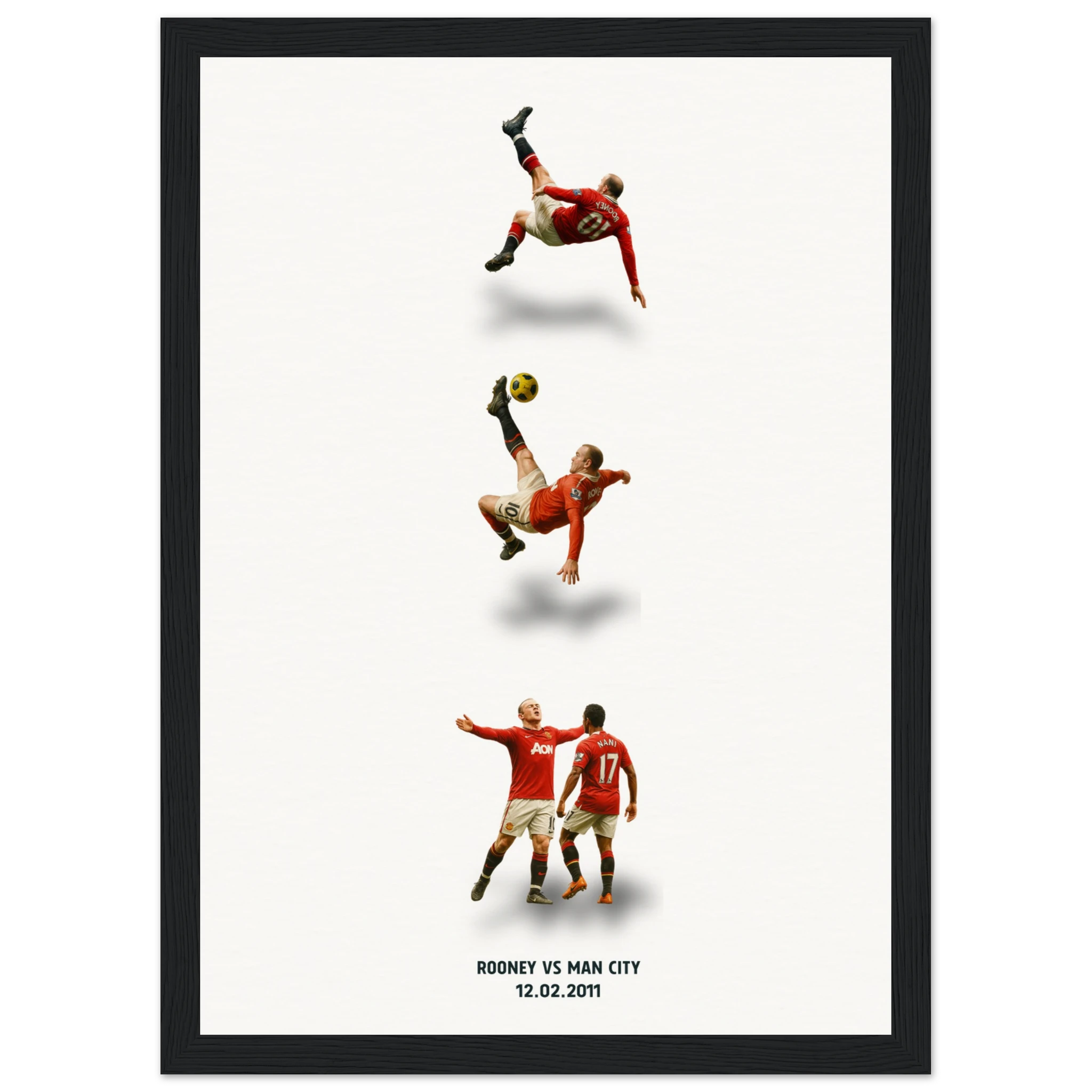 Wayne Rooney Bicycle Kick Poster – Manchester Derby 2011